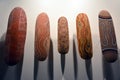 Aboriginal shields exhibited at the South Australian Museum in Adelaide.